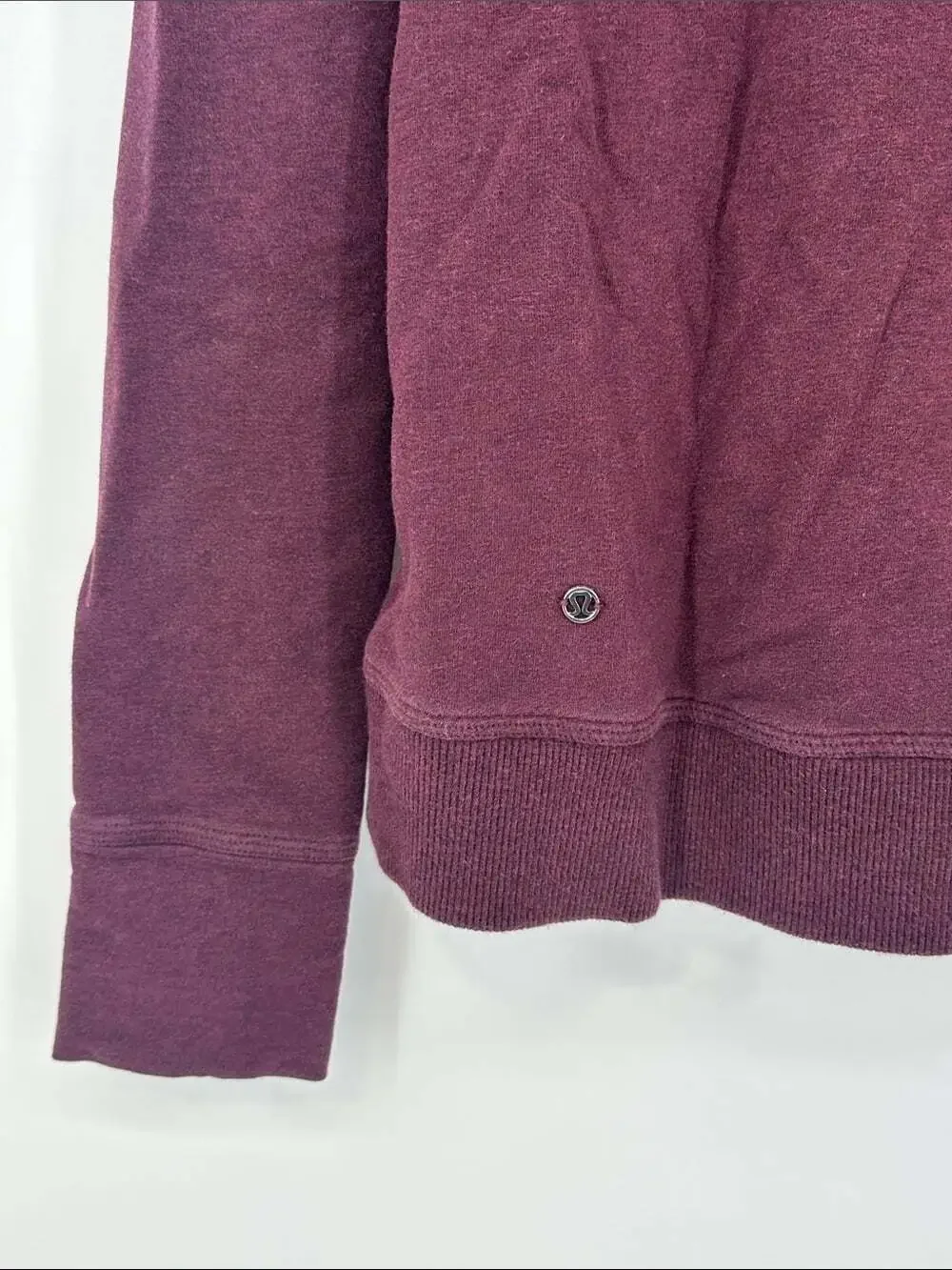 Lululemon Stress Less Hoodie - Size 6, Heather Bordeaux
